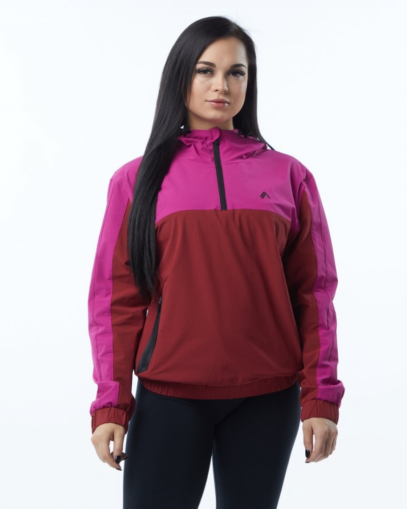 Alphalete Infinity Tech Jacket Jakker Dame Rosa | URXPHN-813