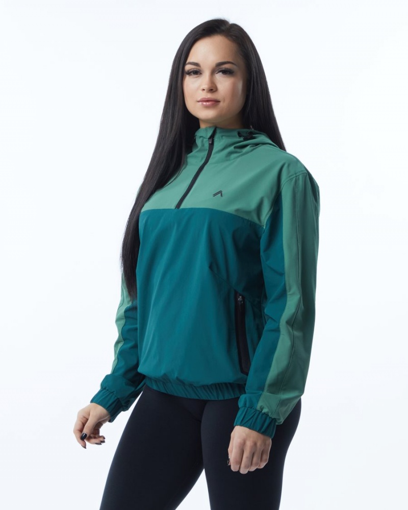 Alphalete Infinity Tech Jacket Jakker Dame Grønn | TGWYLU-690