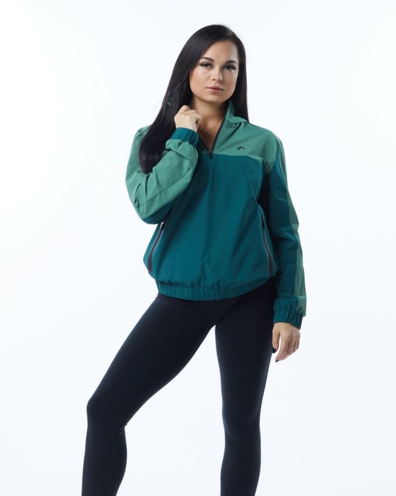 Alphalete Infinity Tech Jacket Jakker Dame Grønn | TGWYLU-690