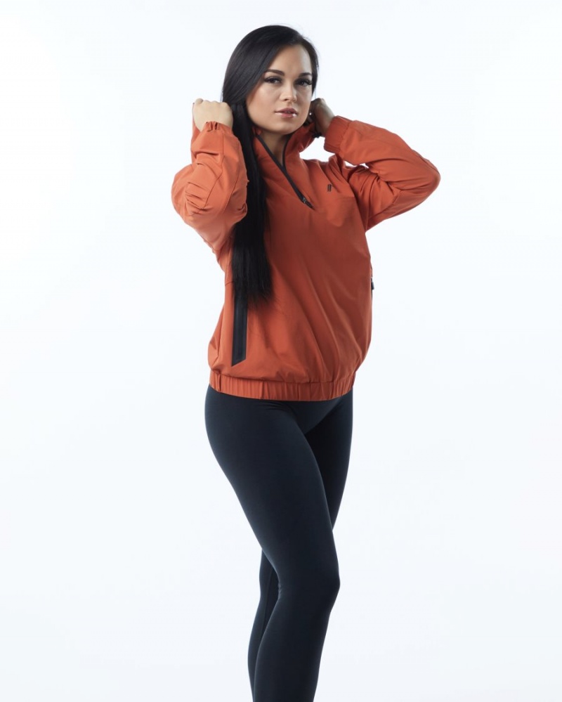 Alphalete Infinity Tech Jacket Jakker Dame Sour Tangerine | HFJBPA-713