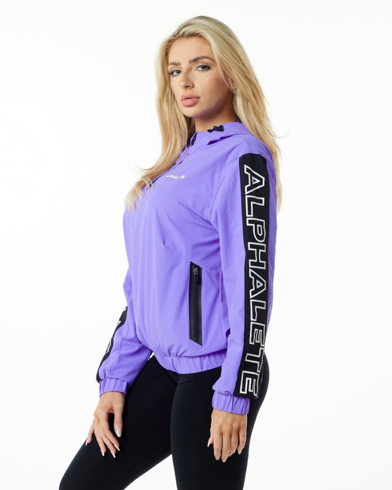 Alphalete Infinity Tech Jacket Jakker Dame Synthetic Violet | XFJUSW-534