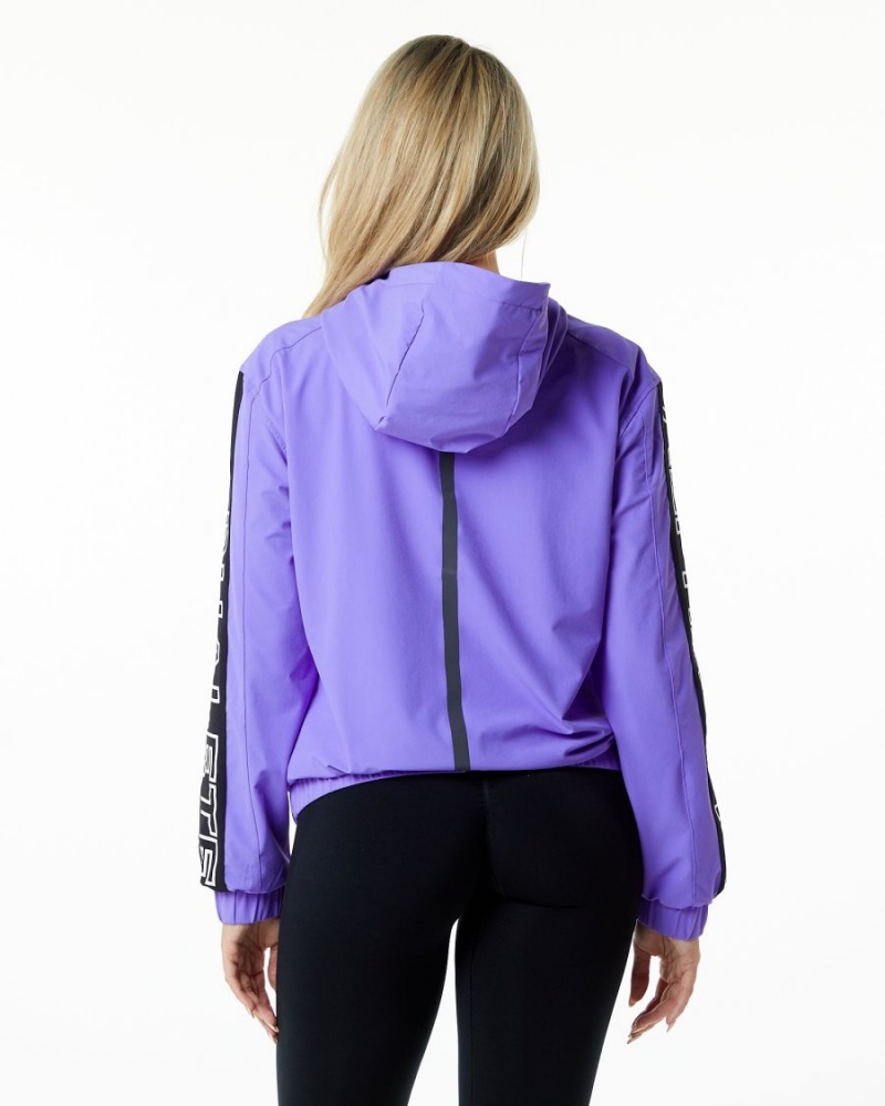 Alphalete Infinity Tech Jacket Jakker Dame Synthetic Violet | XFJUSW-534