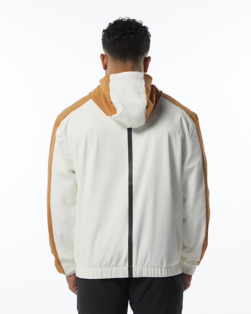 Alphalete Infinity Tech Jacket Jakker Herre Pisket Krem | SHNWFL-723