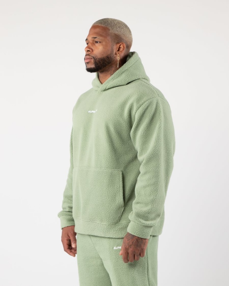 Alphalete King Hoodie Hettegenser Herre Sage | MDCITW-562