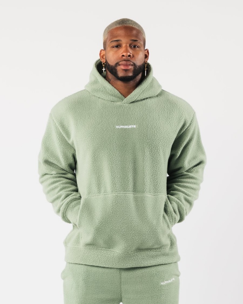 Alphalete King Hoodie Hettegenser Herre Sage | MDCITW-562