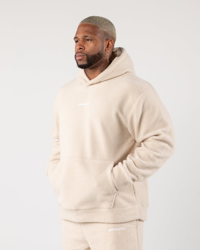 Alphalete King Hoodie Hettegenser Herre Vanilla | HVNIXS-650