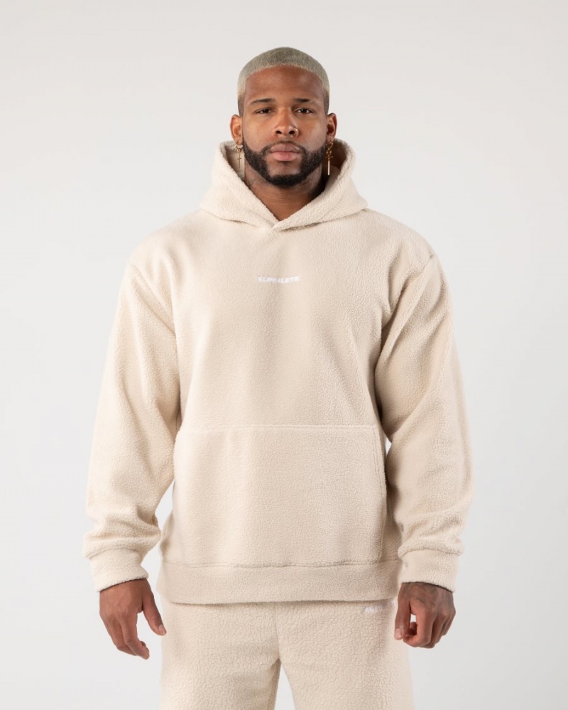 Alphalete King Hoodie Hettegenser Herre Vanilla | HVNIXS-650