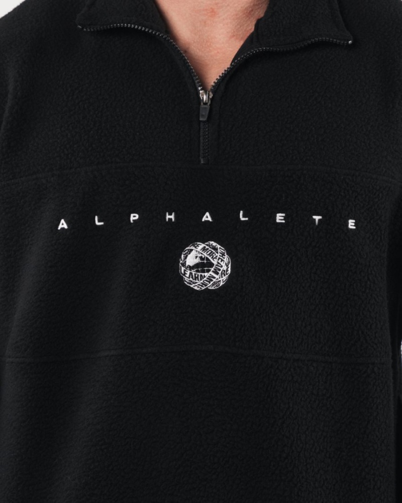 Alphalete King Quarter Zip Jakker Herre Svarte | TYLWPS-769