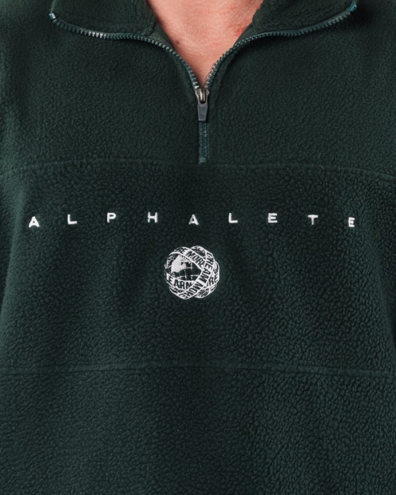 Alphalete King Quarter Zip Jakker Herre Evergreen | FTZHDQ-231