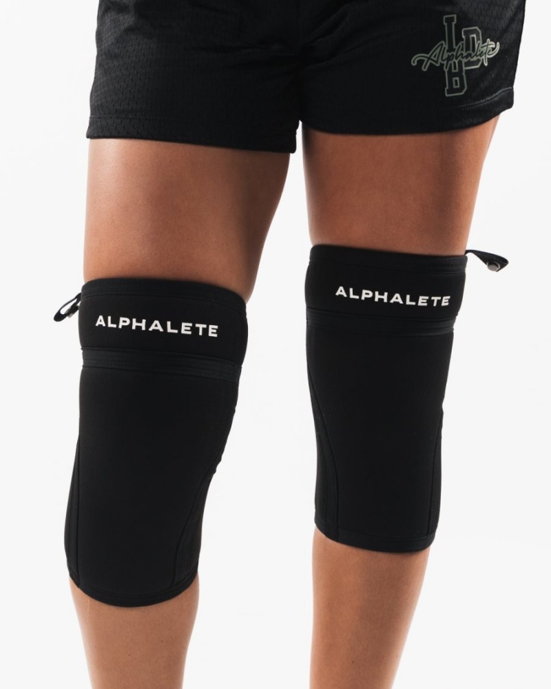 Alphalete Knee Sleeves Accessories Dame Svarte | JULKBT-164