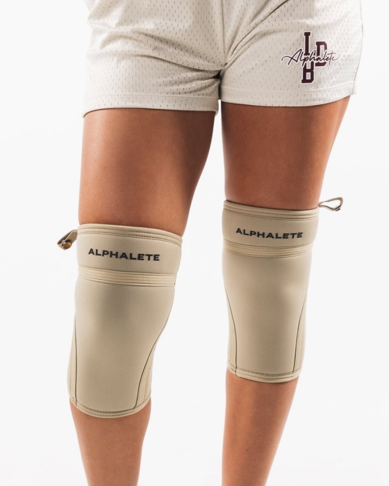 Alphalete Knee Sleeves Accessories Herre Linen | WRAEBT-879