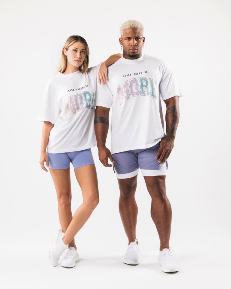 Alphalete LDB More Tee Skjorte Herre Hvite | RNKPHZ-685