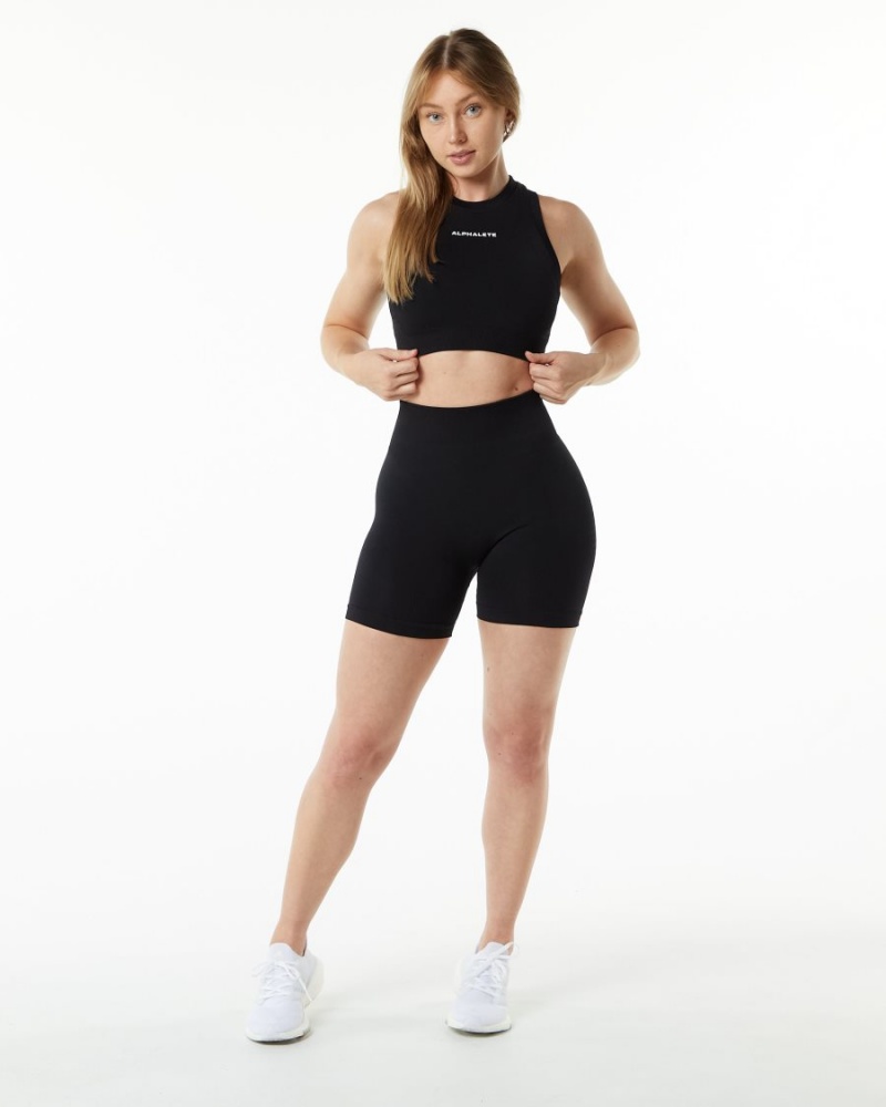 Alphalete Ozone Kort 5.5" Shorts Dame Svarte | ICOHKS-415