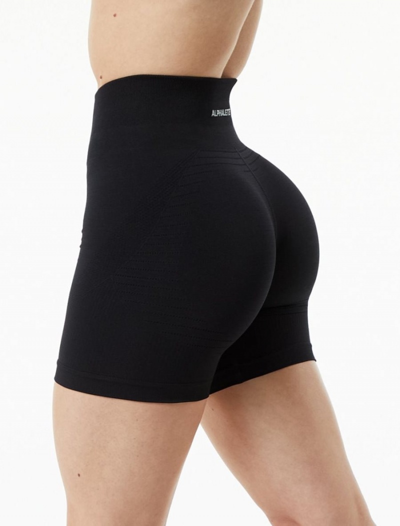 Alphalete Ozone Kort 5.5" Shorts Dame Svarte | ICOHKS-415