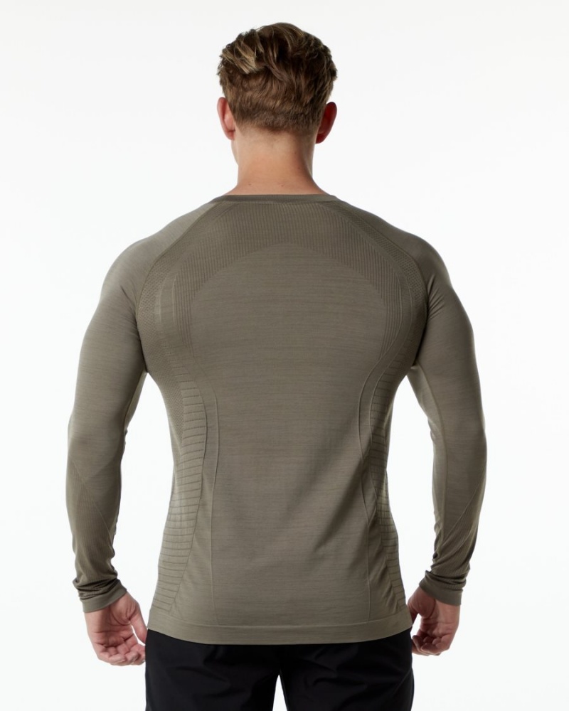 Alphalete Ozone LS Tee Skjorte Herre Cedar | ZNTXGY-360