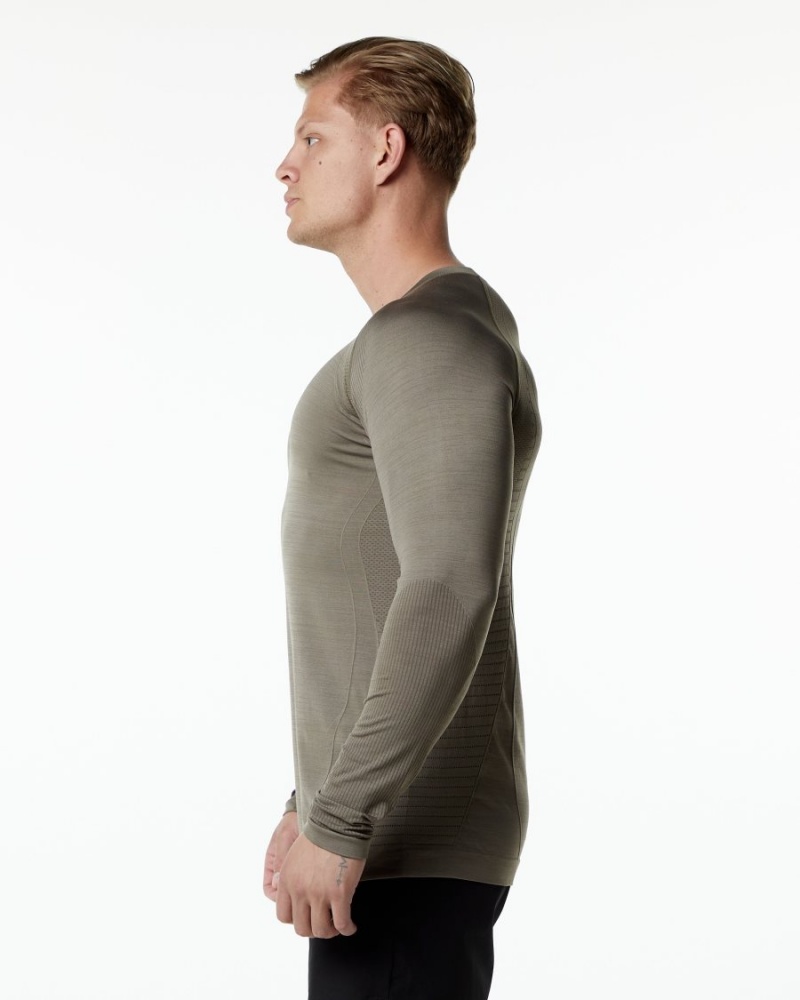 Alphalete Ozone LS Tee Skjorte Herre Cedar | ZNTXGY-360