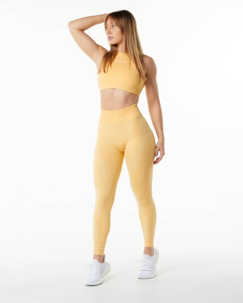 Alphalete Ozone Legging Leggings Dame Daffodil | KPIVEY-069