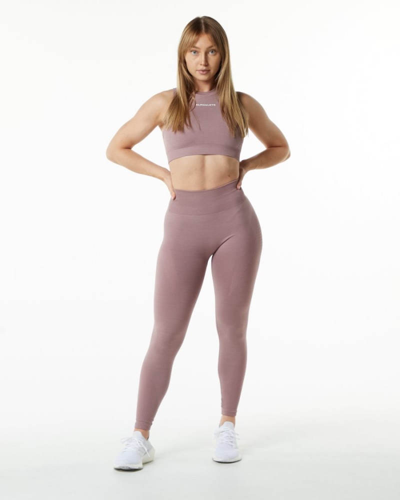 Alphalete Ozone Legging Leggings Dame Mauve | HWZUJQ-618