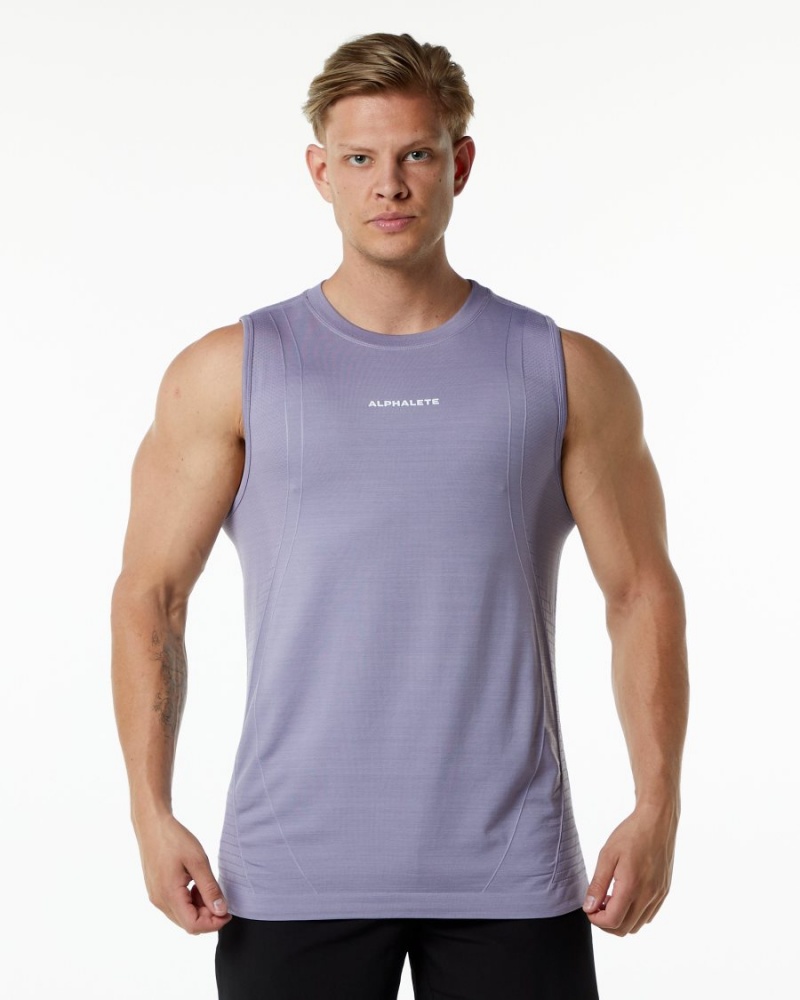 Alphalete Ozone Tank Singlet Herre Lavendel | QBTXCZ-937