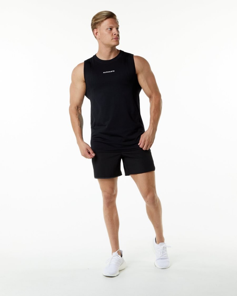 Alphalete Ozone Tank Singlet Herre Svarte | AXFUYQ-408