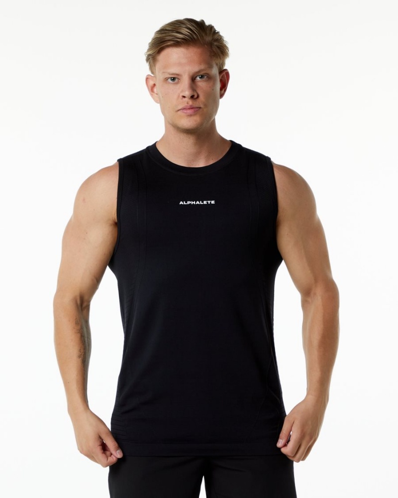 Alphalete Ozone Tank Singlet Herre Svarte | AXFUYQ-408