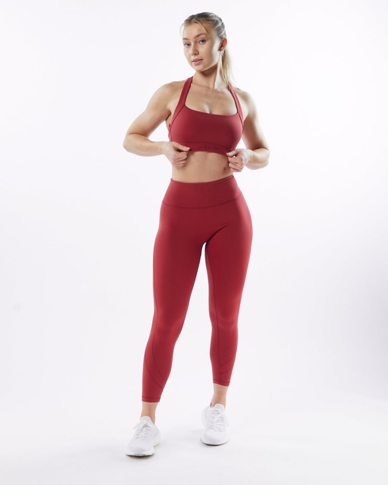 Alphalete Pulse Balance Bra Sports BH Dame Rød | BOSYJG-697