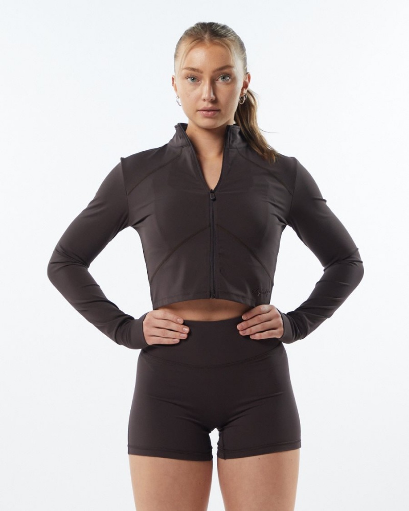 Alphalete Pulse Jacket Jakker Dame Grå | VDNXAC-614