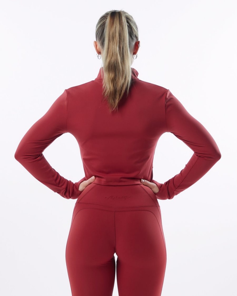 Alphalete Pulse Jacket Jakker Dame Rød | MPLODZ-681