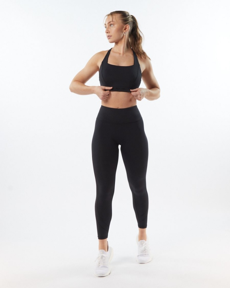 Alphalete Pulse Kinetic Bra Sports BH Dame Blackout | NBKTVA-486