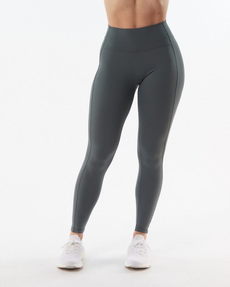 Alphalete Pulse Kinetic Legging Leggings Dame Grå | MFJHNQ-185