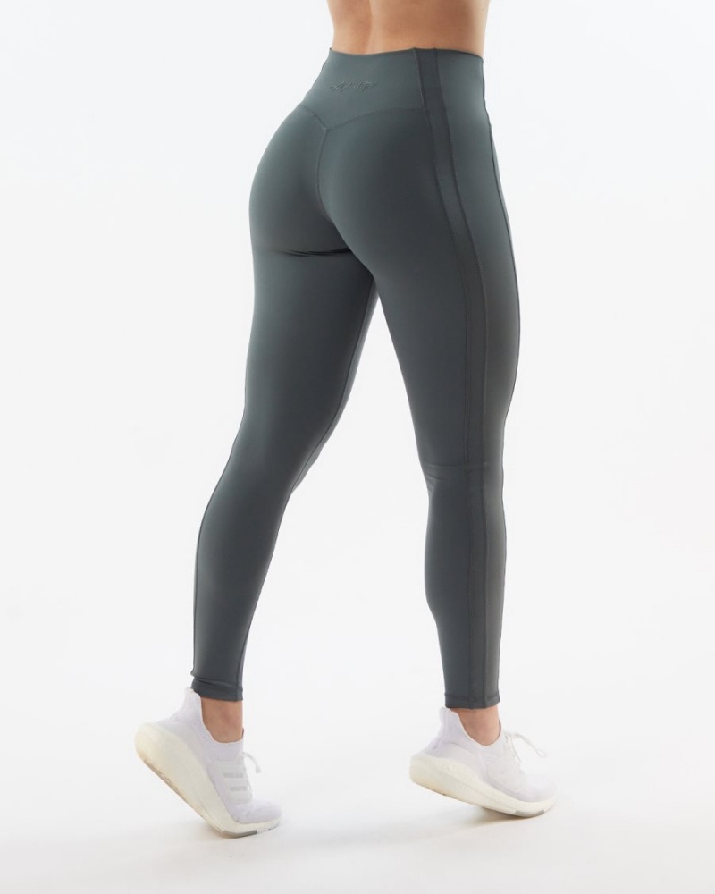 Alphalete Pulse Kinetic Legging Leggings Dame Grå | MFJHNQ-185