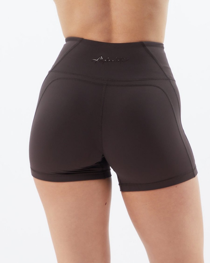 Alphalete Pulse Surge Kort 4" Shorts Dame Grå | UHOKCY-163