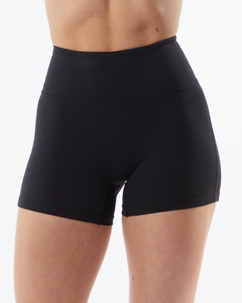 Alphalete Pulse Surge Kort 4" Shorts Dame Blackout | ZXMRLH-321