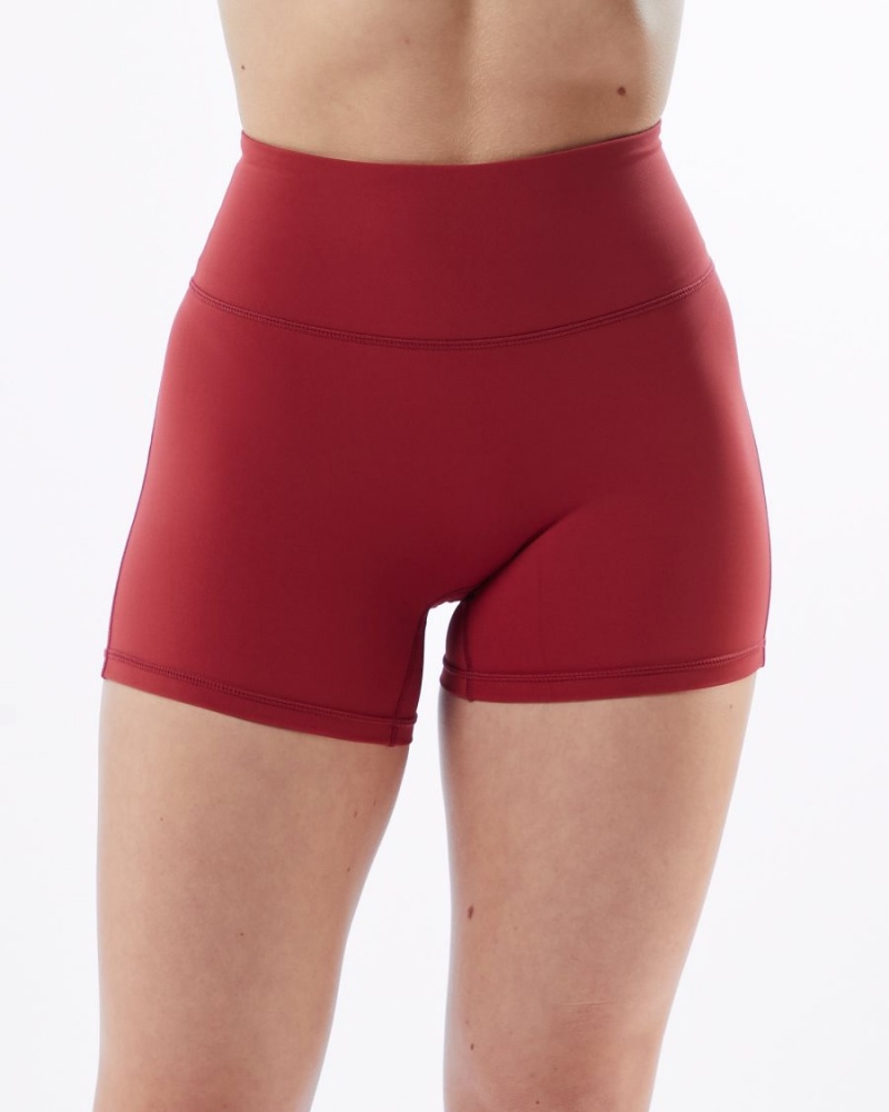 Alphalete Pulse Surge Kort 4" Shorts Dame Rød | KBCWRY-149