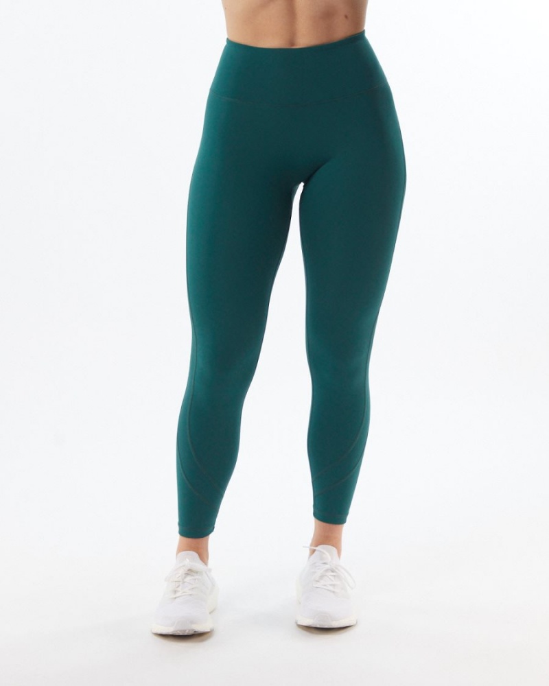 Alphalete Pulse Surge Legging Leggings Dame Velvet Teal | VMUCAL-392