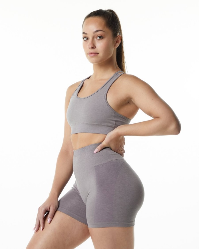 Alphalete Revival Bra Sports BH Dame Grå | AQUVRG-358