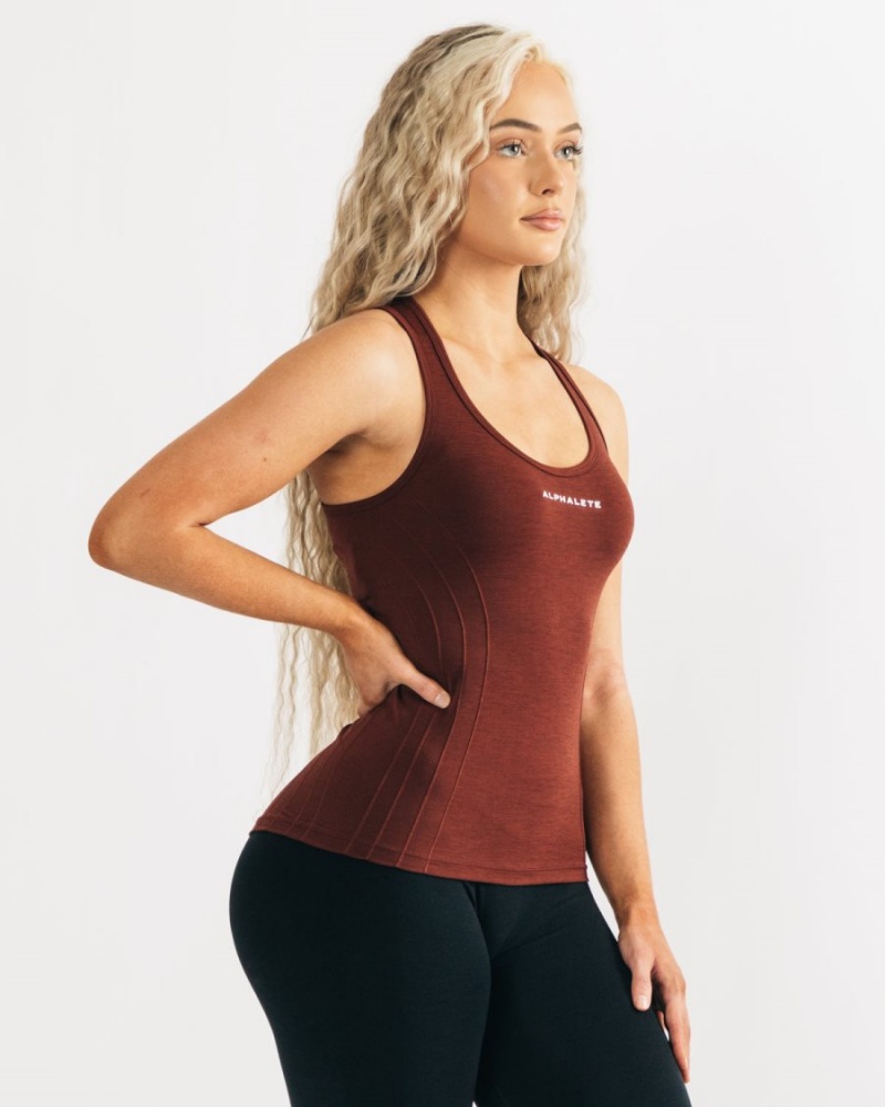 Alphalete Seamless Tank Tank Top Dame Kopper | UVELOD-684