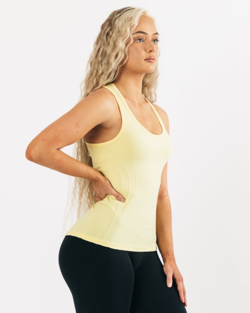 Alphalete Seamless Tank Tank Top Dame Lemonade | WNRLJQ-731