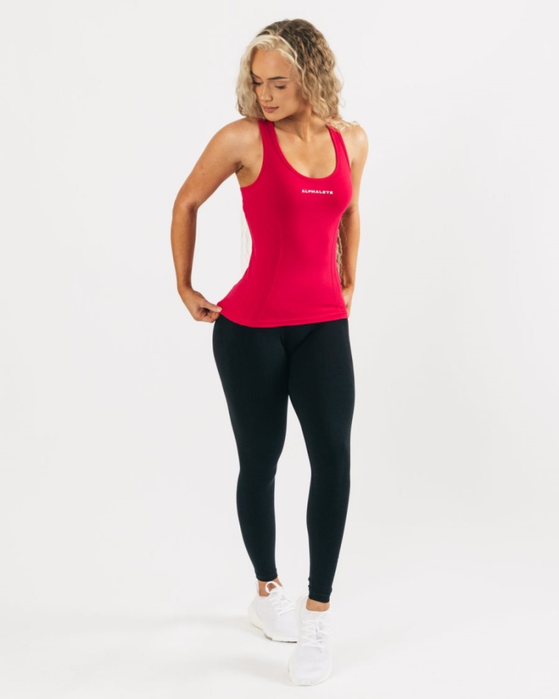 Alphalete Seamless Tank Tank Top Dame Rosa | SJUBZE-154