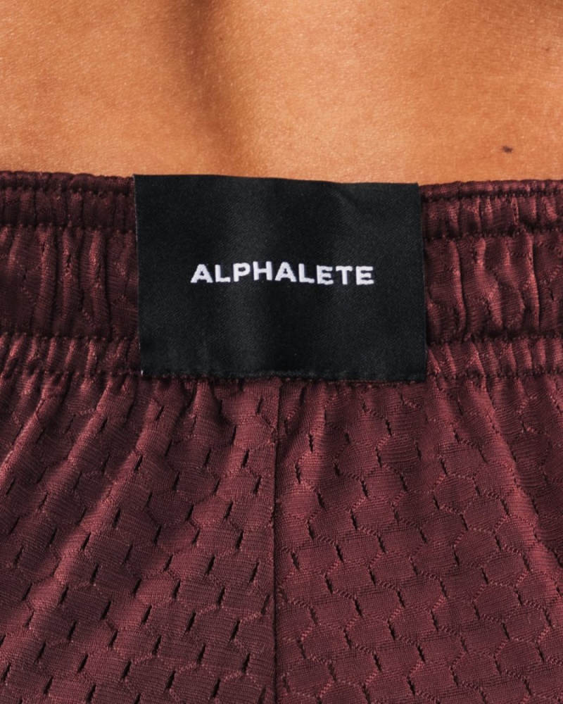 Alphalete Signature Mesh Kort 4" Shorts Dame Sangria | FGIOPH-164