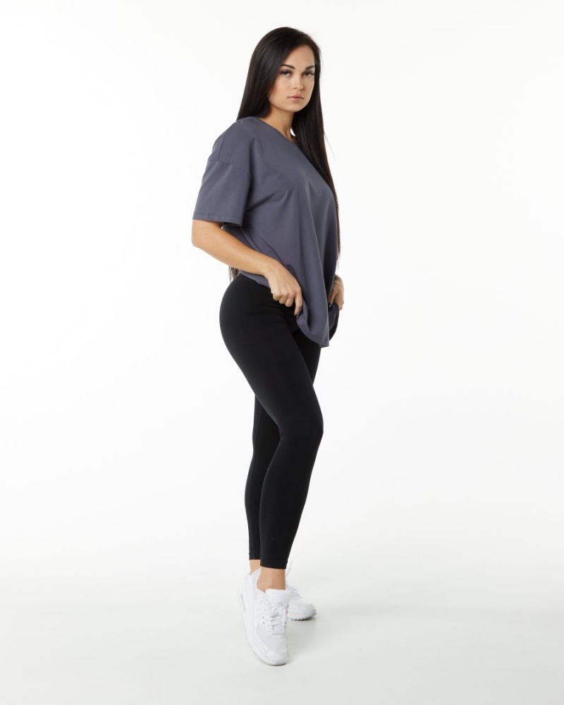 Alphalete Signature Oversized Tee Skjorte Dame Lilla | YIEFHC-187