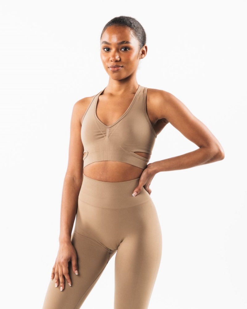 Alphalete Stratus Bra Sports BH Dame Chai | TPFRNQ-960