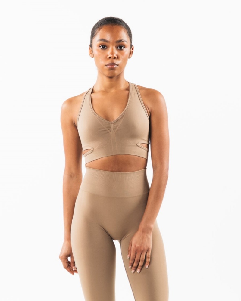 Alphalete Stratus Bra Sports BH Dame Chai | TPFRNQ-960