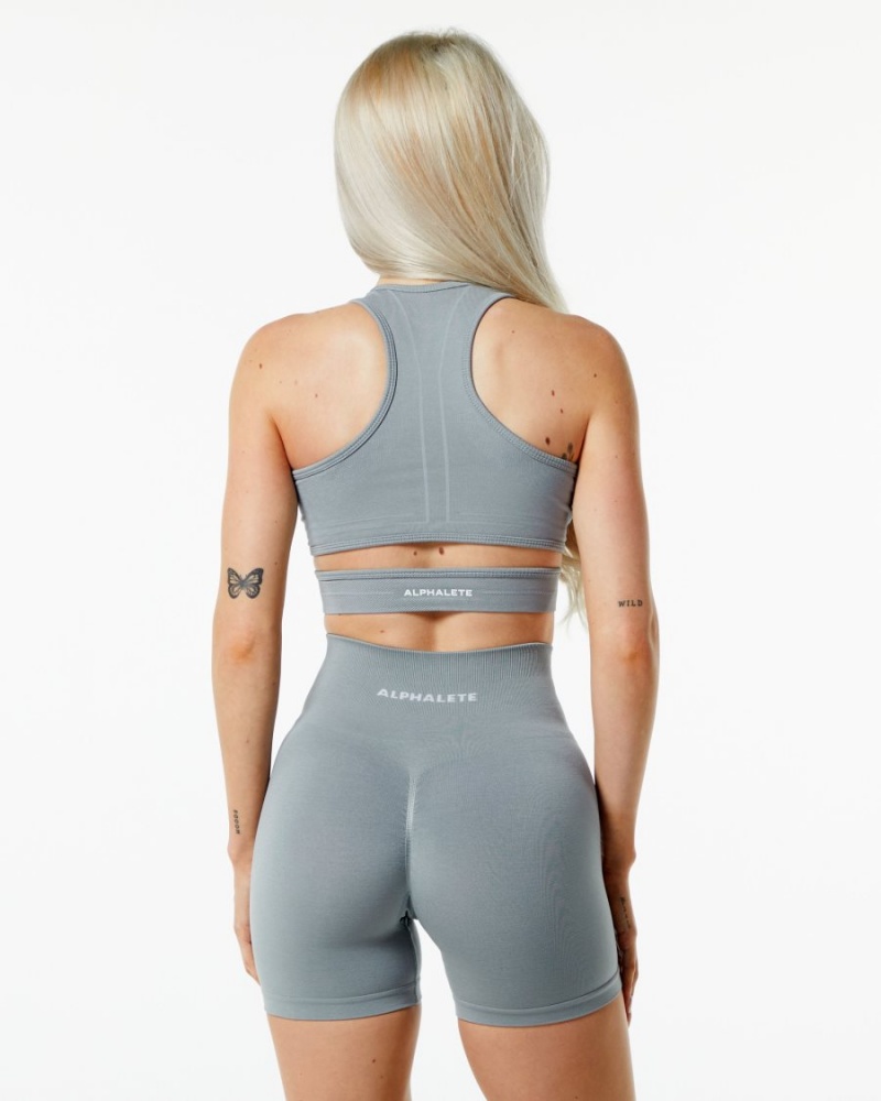 Alphalete Stratus Bra Sports BH Dame Grå | NRQTWG-495