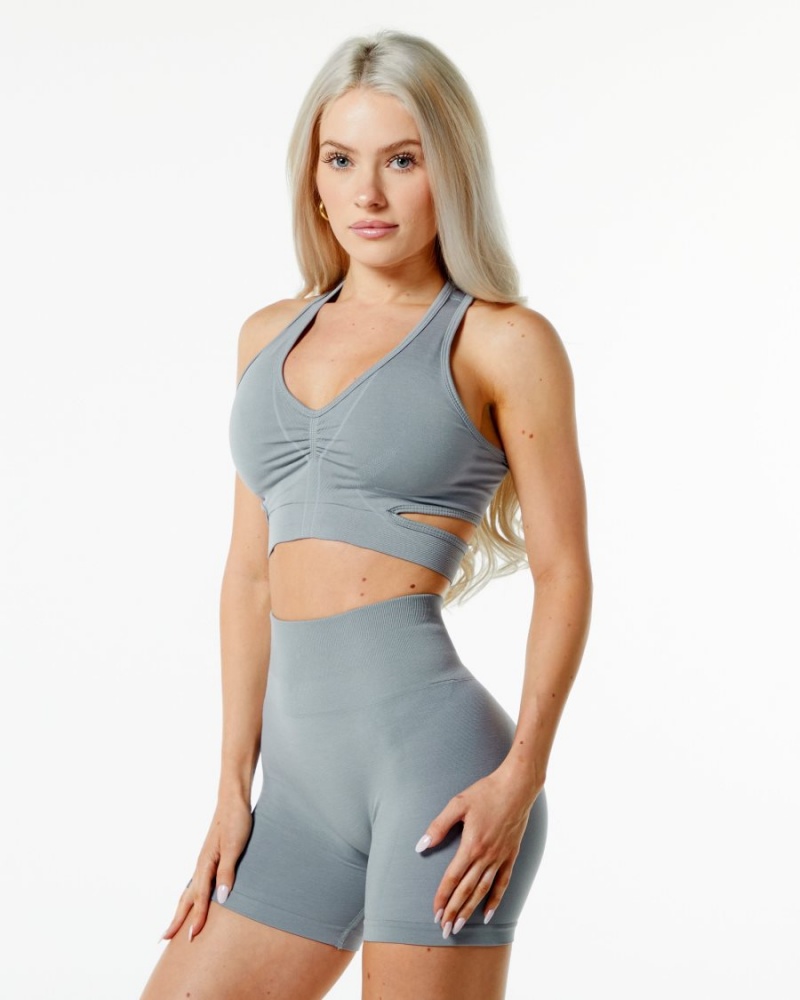 Alphalete Stratus Bra Sports BH Dame Grå | NRQTWG-495