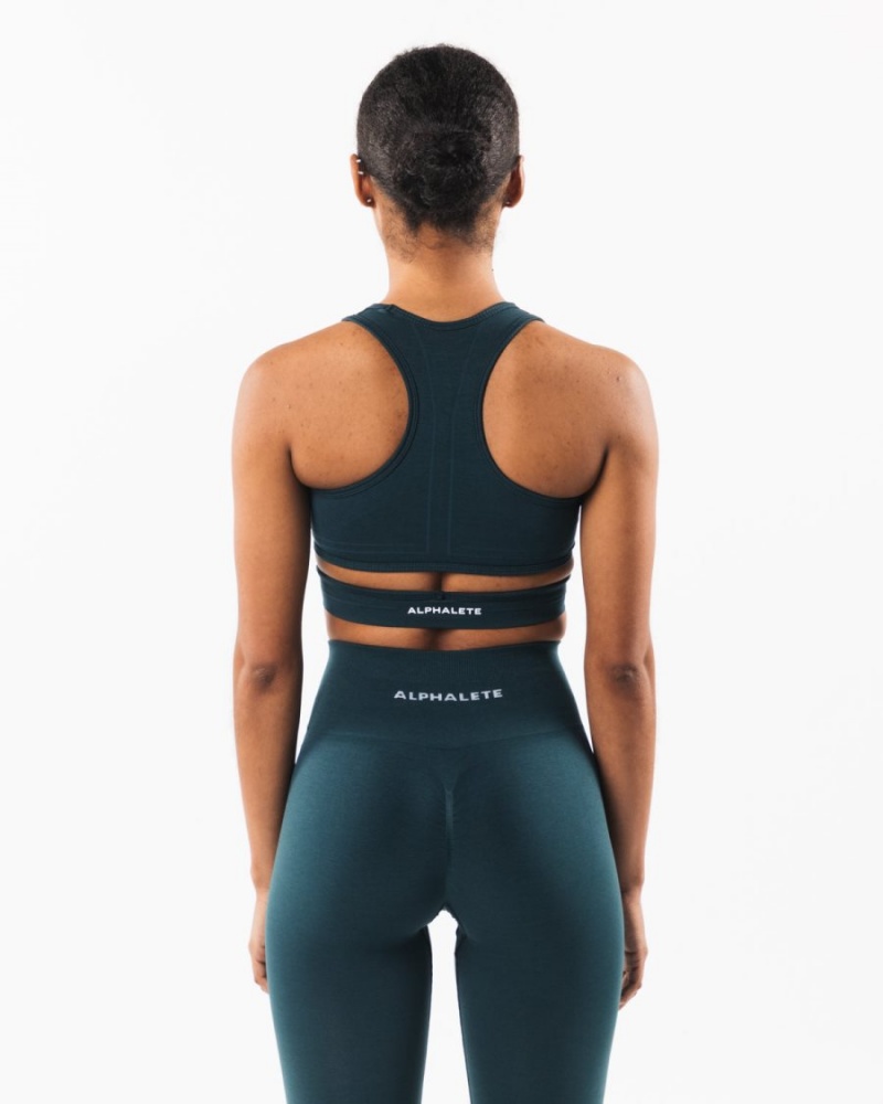 Alphalete Stratus Bra Sports BH Dame Midnight | PAWKIV-058