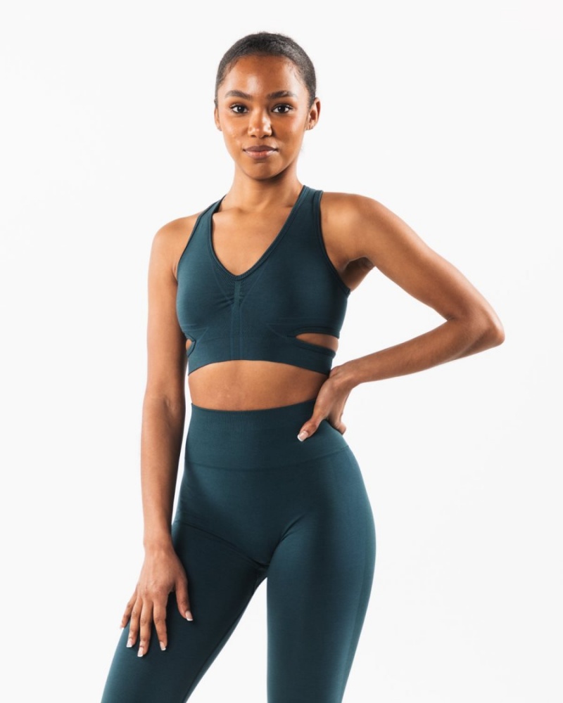 Alphalete Stratus Bra Sports BH Dame Midnight | PAWKIV-058