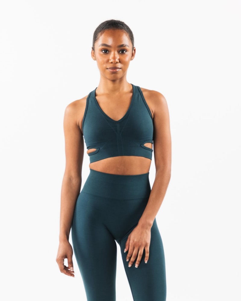 Alphalete Stratus Bra Sports BH Dame Midnight | PAWKIV-058