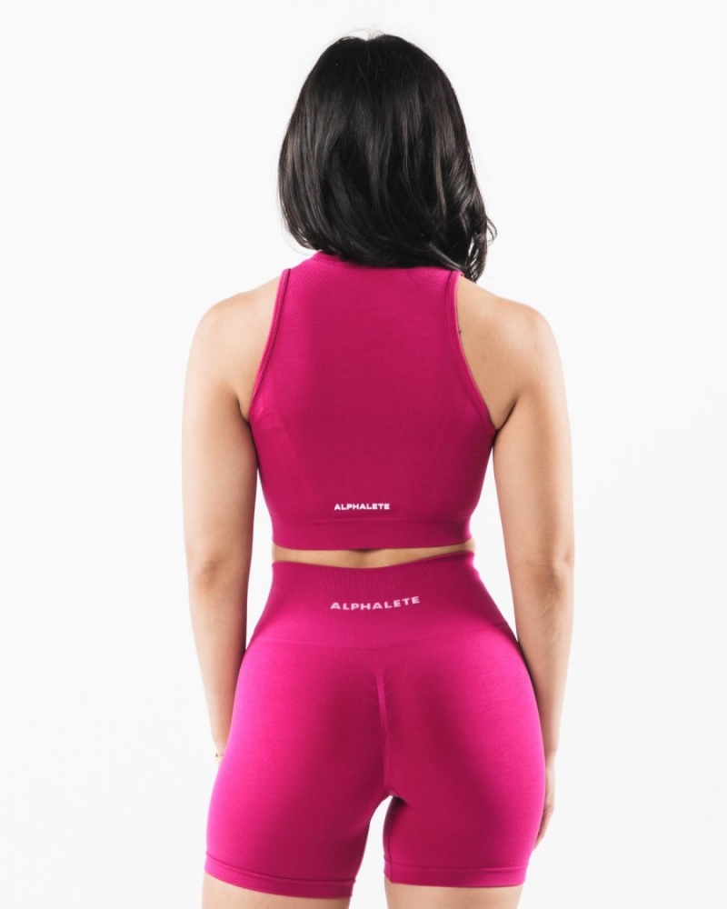 Alphalete Stratus Crop Tank Tank Top Dame Magenta | ENARIC-580