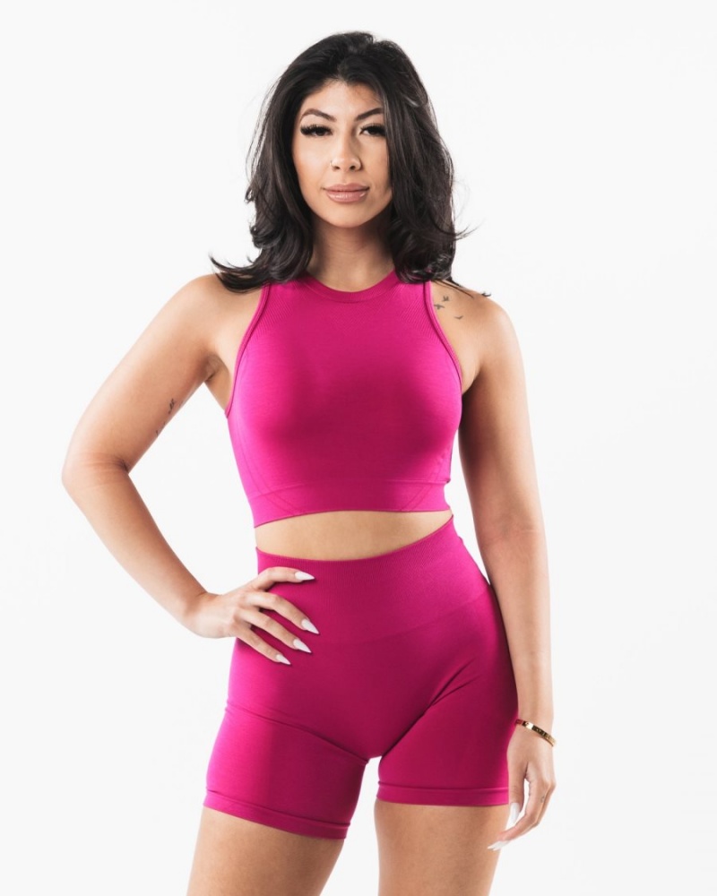 Alphalete Stratus Crop Tank Tank Top Dame Magenta | ENARIC-580